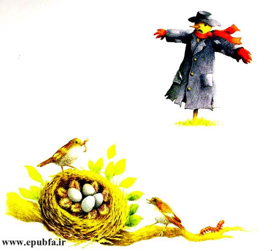 لولو پرندههایی را که برای خودشان آشیانه میساختند تماشا میکرد.